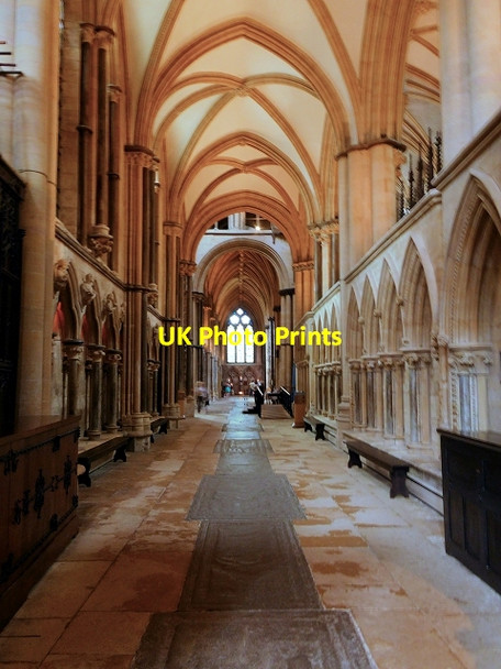 Photo 6"x4" Lincoln Cathedral, North Aisle Lincoln c2014
