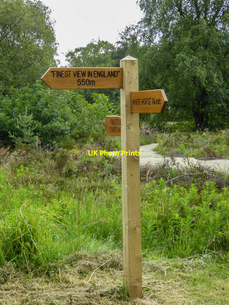 Photo 6"x4" Signpost to Sutton Bank, Yorkshire Cold Kirby c2014