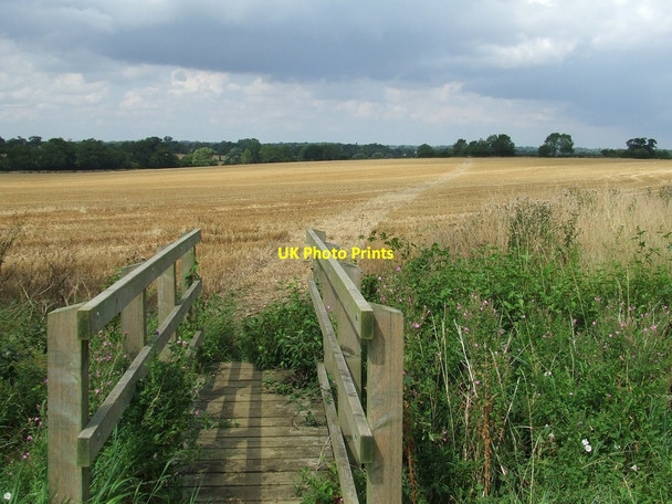 Photo 6"x4" Footbridge And Path Framlingham c2014