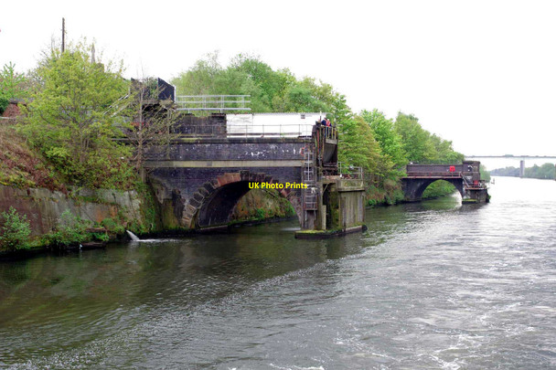Photo 6"x4" Barton Road Swing Bridge with Barton Swing Aqueduct Eccles\/SJ7798 c2014