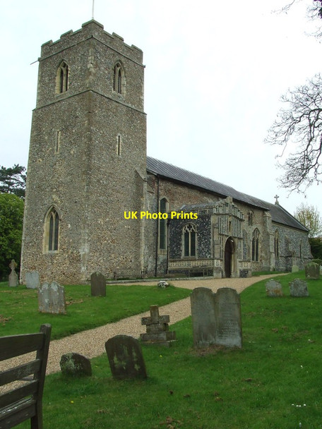 Photo 6"x4" St. John The Baptist Badingham Dennington Hall c2014
