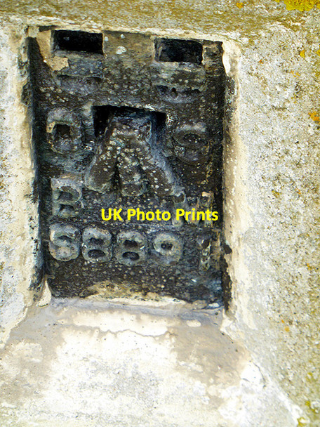Photo 6"x4" Flush bracket of \u00c3\u0080ird a' Mhuile Trig Point Bornais c2014