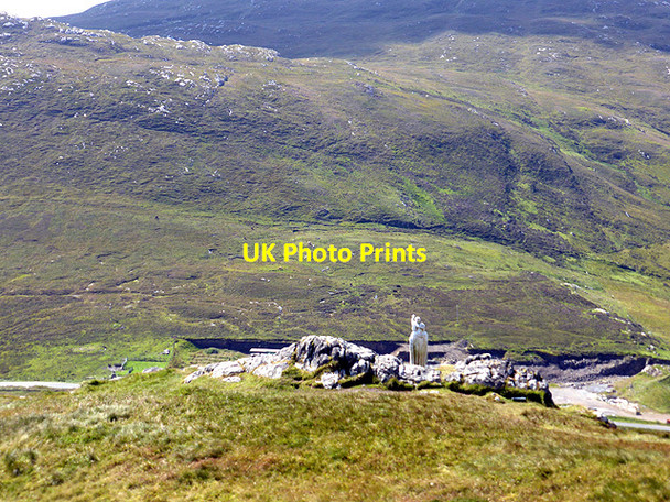 Photo 6"x4" The Madonna statue viewed from near the summit of Heaval Ge\u00e0rraidh Gadhal c2014