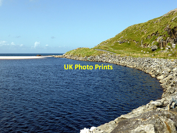 Photo 6"x4" The A888 road skirts the west coast of Barra Allathasdal c2014