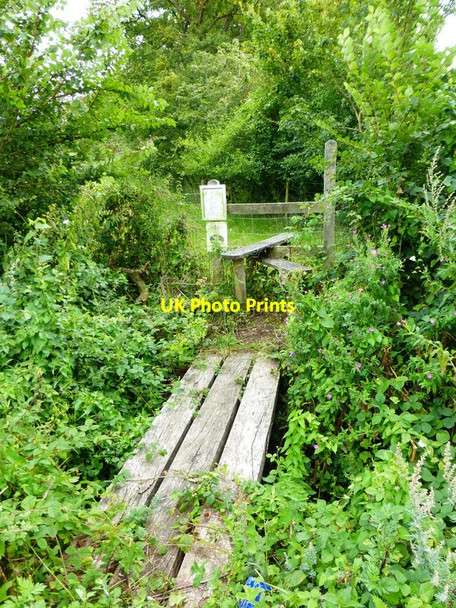 Photo 6"x4" Bridge and stile east of the A32 Chawton c2014