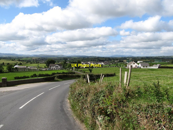Photo 6"x4" The village of Moneyslane from Moneyslane Hill Ballyroney c2014