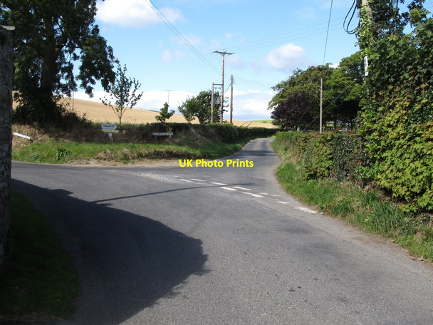Photo 6"x4" Ballyhosset Road at its junction with Tullynaskeagh Road Bishops Court\/J5642 c2014