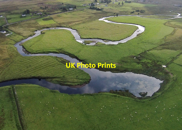 Photo 6"x4" Meanders on the River Skeabost Carbost\/NG4248 c2014