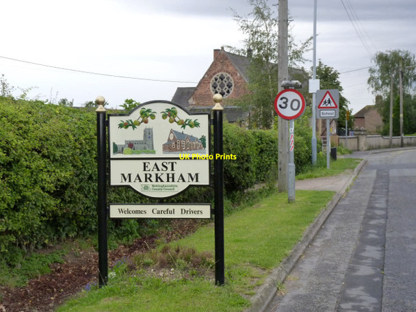 Photo 6"x4" East Markham village sign East Markham c2014