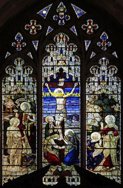 Photo 6"x4" St Peter & St Paul, Teston - Stained glass window Teston c2014