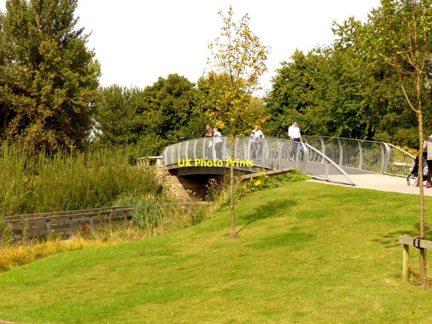 Photo 6"x4" Metal bridge, Festival Park St Michael's Hamlet c2014