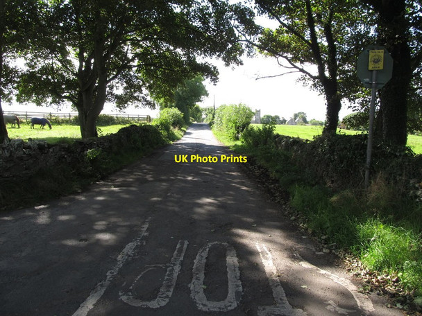 Photo 6"x4" View south along Ballysallagh Road in the direction of Ballee Church  Bishops Court\/J5642 c2014