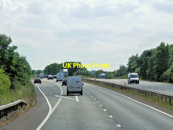 Photo 6"x4" Southbound A34, Exit at Peartree Junction Kidlington c2014