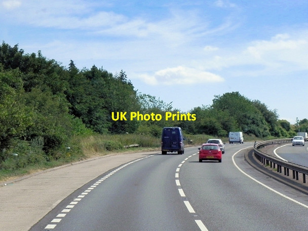 Photo 6"x4" Layby on Southbound A34 near East Ilsley Beedon c2014