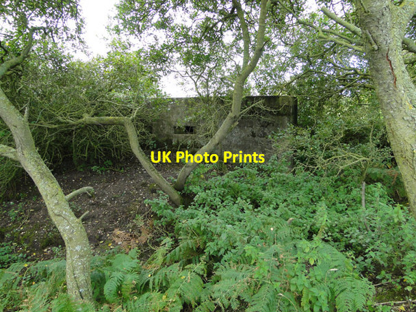 Photo 6"x4" Suffolk Square pillbox Southwold c2014