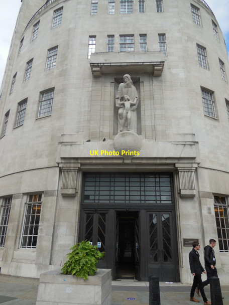 Photo 6"x4" Entrance to BBC Broadcasting House Westminster c2014