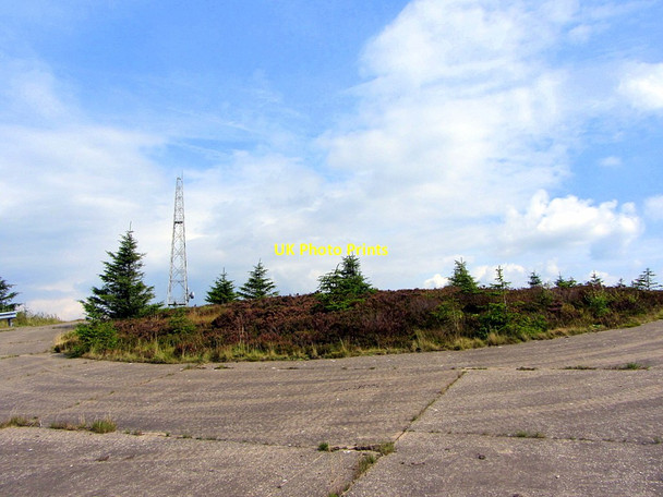 Photo 6"x4" Concrete 'roundabout' at Larriston Fells Mast Larriston c2014