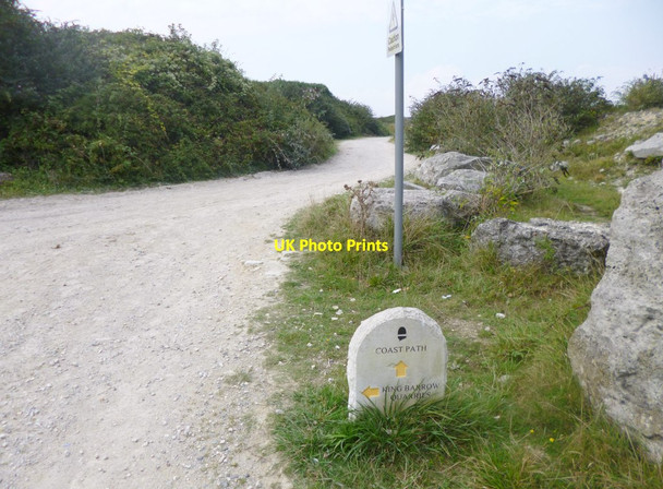 Photo 6"x4" Grove, footpath marker Fortuneswell c2014