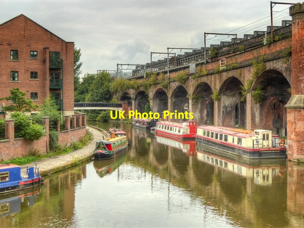 Photo 6"x4" Bridgewater Canal, Castlefield Viaduct Manchester c2014