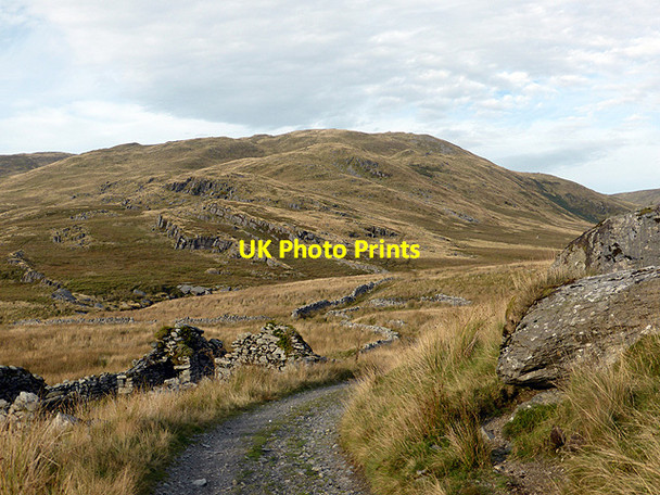 Photo 6"x4" Banc Lluestnewydd viewed from Nant-y-llyn Banc Llechwedd-mawr c2014