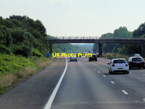 Photo 6"x4" Eastbound M3, Bridge at Greywell Road Hatch\/SU6752 c2014