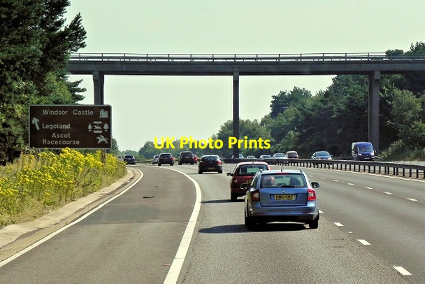 Photo 6"x4" Bridge over the M3 at Camberley Camberley c2014