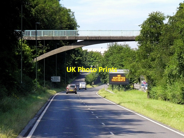 Photo 6"x4" Footbridge over Ringway West (A340) Basingstoke c2014