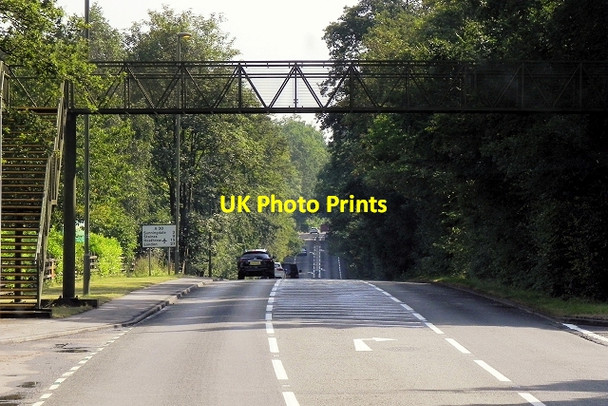 Photo 6"x4" Footbridge over the A30 near Bagshot Bagshot\/SU9163 c2014
