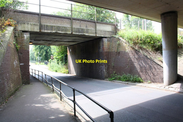 Photo 6"x4" Bridge taking railway over Culver Lane Whiteknights c2014