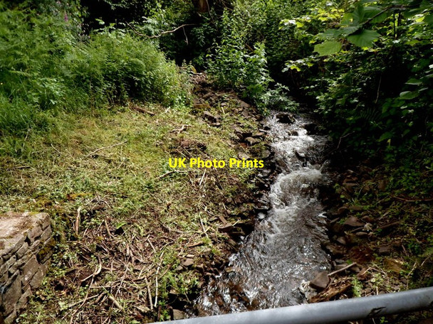 Photo 6"x4" Small tributary of the River Usk Tretower c2012