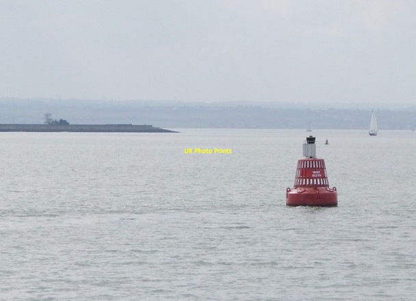 Photo 6"x4" The West Blyth channel-marker buoy: view upstream Corringham\/TQ7083 c2011