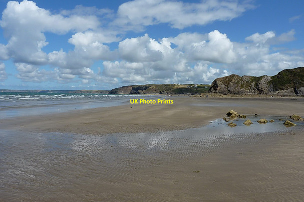 Photo 6"x4" Little Haven beach - tide out Broad Haven\/SM8613 c2014