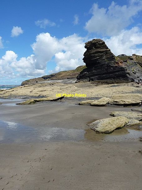 Photo 6"x4" Lion Rock Broad Haven\/SM8613 c2014