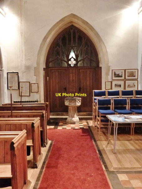 Photo 6"x4" Interior of Fittleworth parish church, West Sussex Churchwood c2014