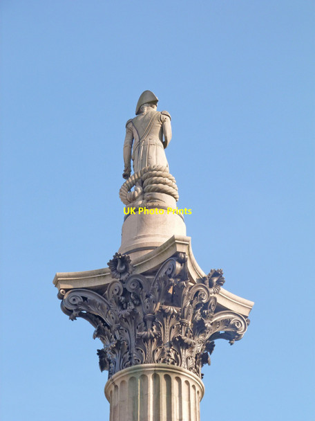 Photo 6"x4" Lord Nelson statue, Trafalgar Square Westminster c2014