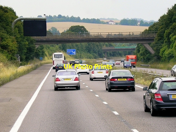 Photo 6"x4" Footbridge over the M3 near Easton Kings Worthy c2014