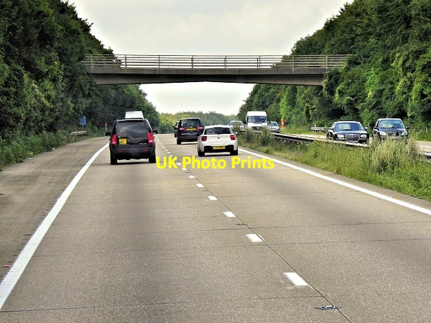 Photo 6"x4" Northbound M3, Church Bank Road Bridge East Stratton c2014