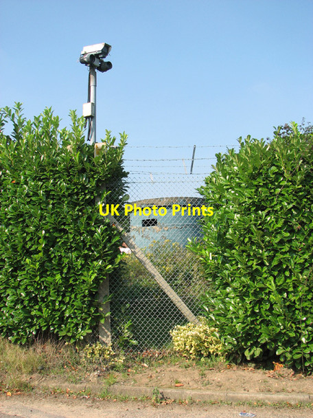 Photo 6"x4" Security fence and camera at RAF Neatishead Horning c2014