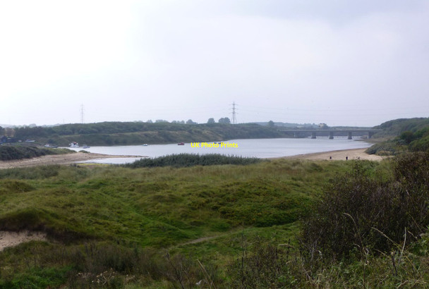 Photo 6"x4" Dunes at the mouth of the River Wansbeck Newbiggin-by-the-Sea c2014