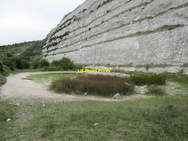 Photo 6"x4" Pool at the foot of the cliff Paulsgrove c2014