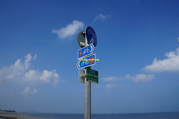 Photo 6"x4" National Cycle Route 5 Finger Post Abergele c2014