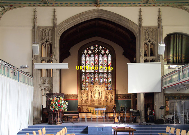 Photo 6"x4" St Barnabas, Addison Road - Chancel Kensington\/TQ2579 c2014
