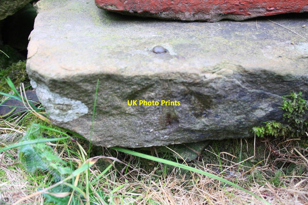 Photo 6"x4" Benchmark on Wesleyan Methodist Chapel Fell End\/SD7298 c2014