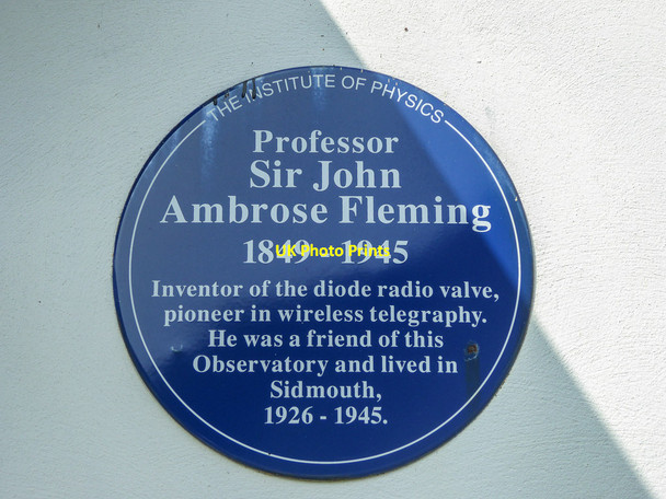 Photo 6"x4" Blue Plaque, Norman Lockyer Observatory, Sidmouth, Devon Sidmouth c2014