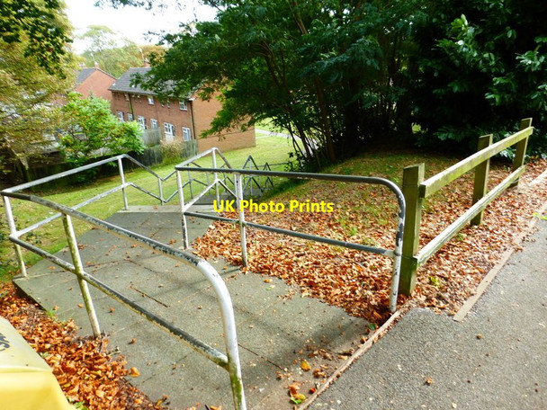 Photo 6"x4" Steps leading down from Gun Hill Aldershot c2014