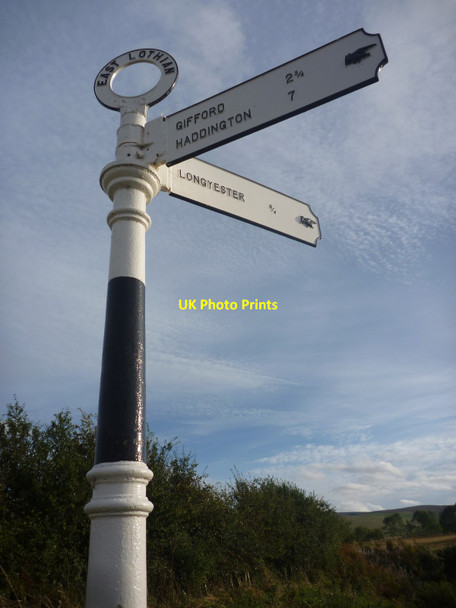 Photo 6"x4" East Lothian County Council Fingerposts : Baxtersyke Gifford c2014