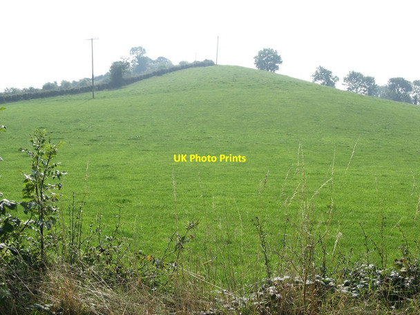 Photo 6"x4" Drumlin above the Tullyraghan Cross Roads Drumakill c2014