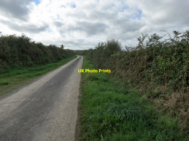 Photo 6"x4" Rural road Cross Barry c2014