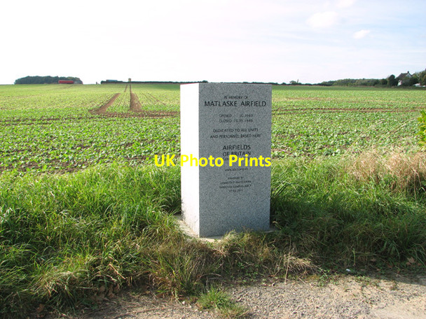Photo 6"x4" Airfield marker stone at RAF Matlask Matlaske c2014