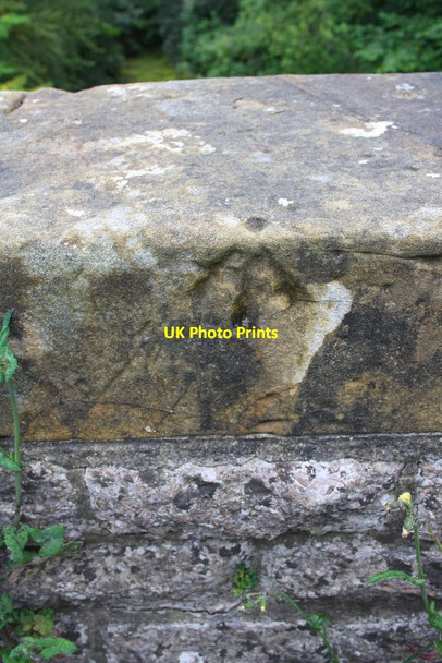 Photo 6"x4" Benchmark on Stenkrith Bridge Kirkby Stephen c2014